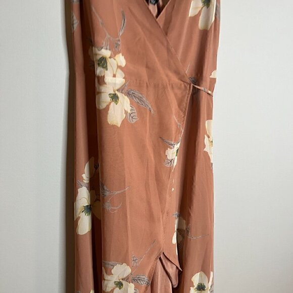 Lulu’s All Mine Rusty Rose Floral Print High-Low Wrap Dress - Picture 3 of 6